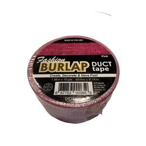 Duct Tape Pink Fashion Burlap Craft Crafting Tape 6 pack sealed 10 Yards Each